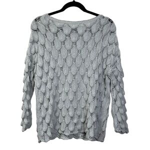 M Made In Italy Scalloped Knit Sweater sz M
